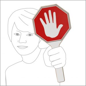 Stopp-Schild mit Hand | © Kappelner Werkstätten